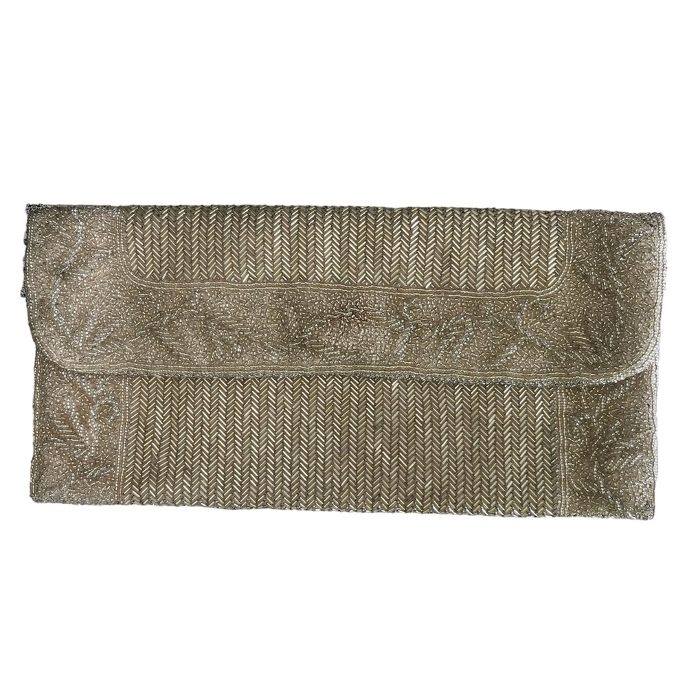 Vintage Walborg - Silver Clutch - Hand-beaded and Stunning